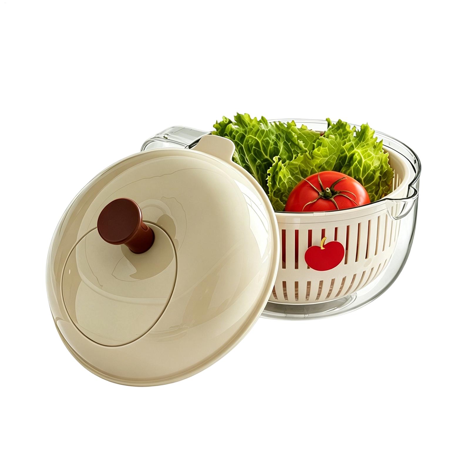 Salad Spinner - Apples Design Vegetable Washer , Double