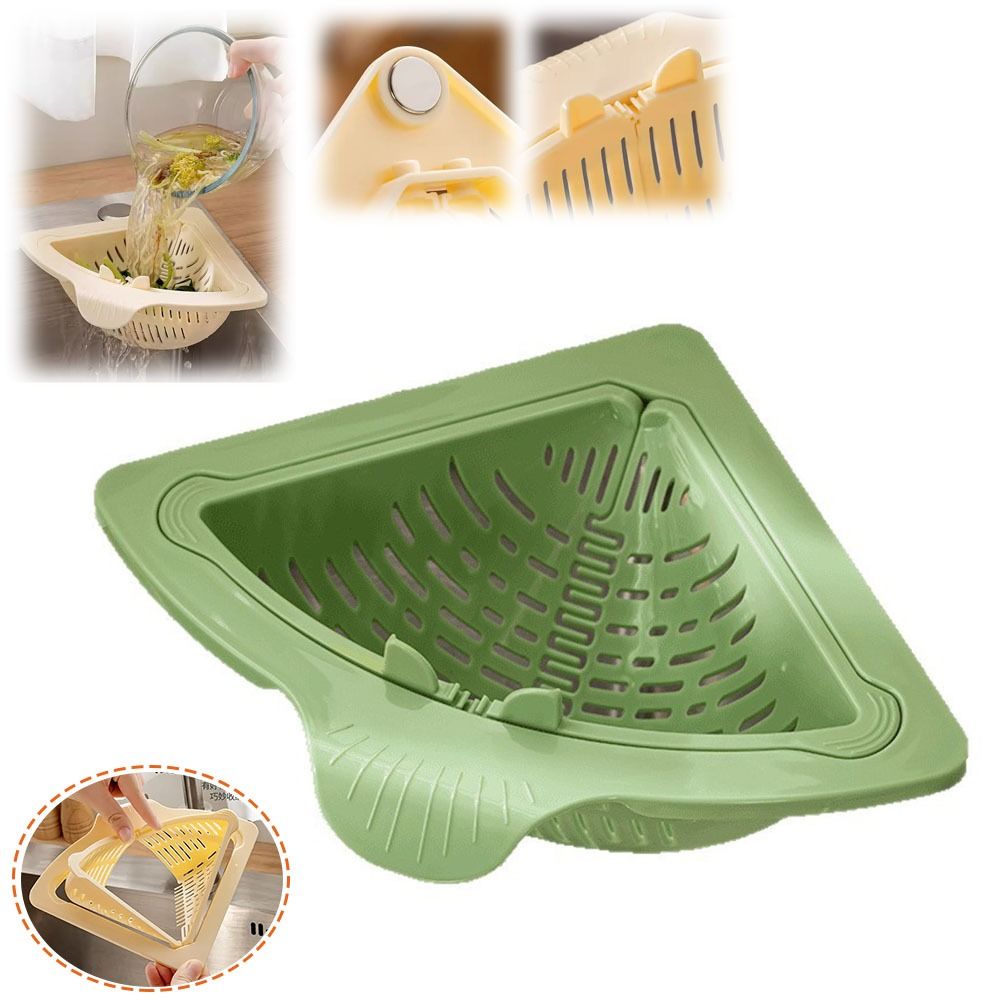 Kitchen Gadgets Needed - New Magnetic Sink Drain Basket Triangle