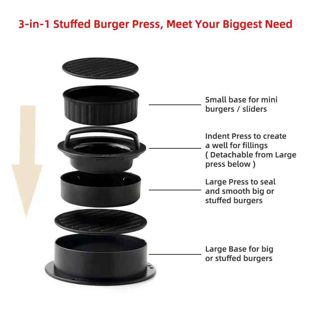 Round Hamburger Burger Press B - đánh giá và giá Kitchen Helper Gadgets