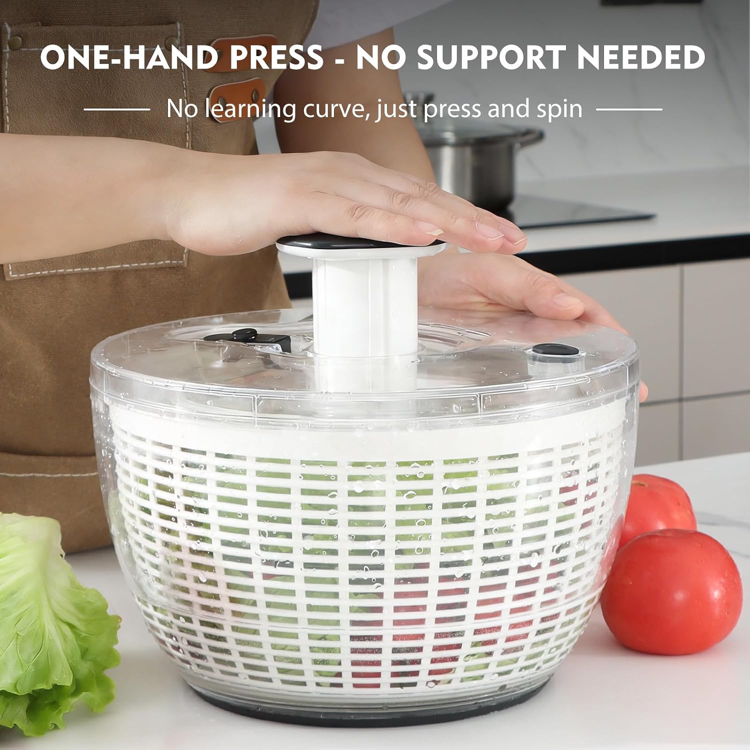 6.3 QT Salad Spinner With Full - đánh giá và giá Salad Spinner