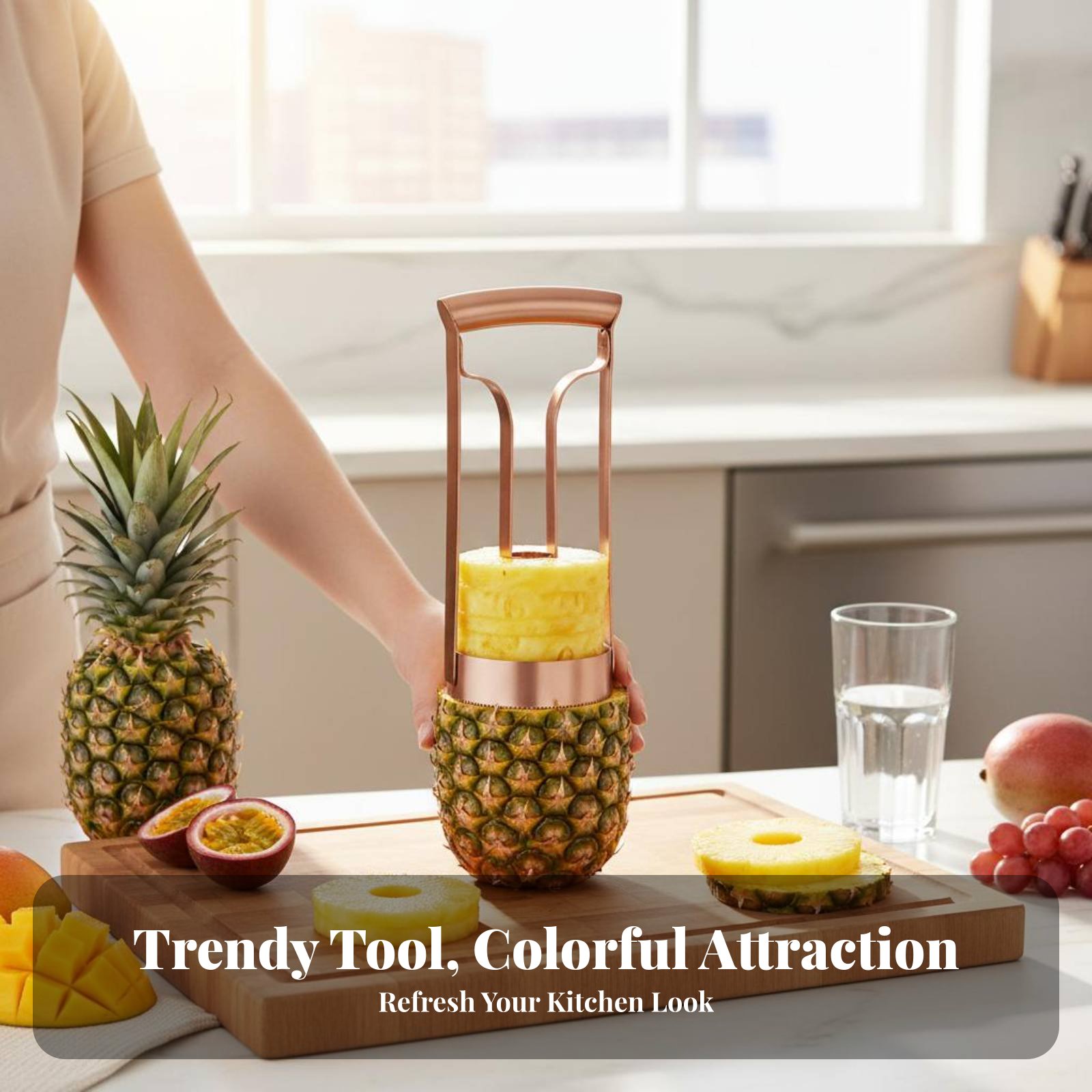 Stainless Steel Pineapple Cutt - đánh giá và giá Kitchen Gadgets Vegetable Cutter