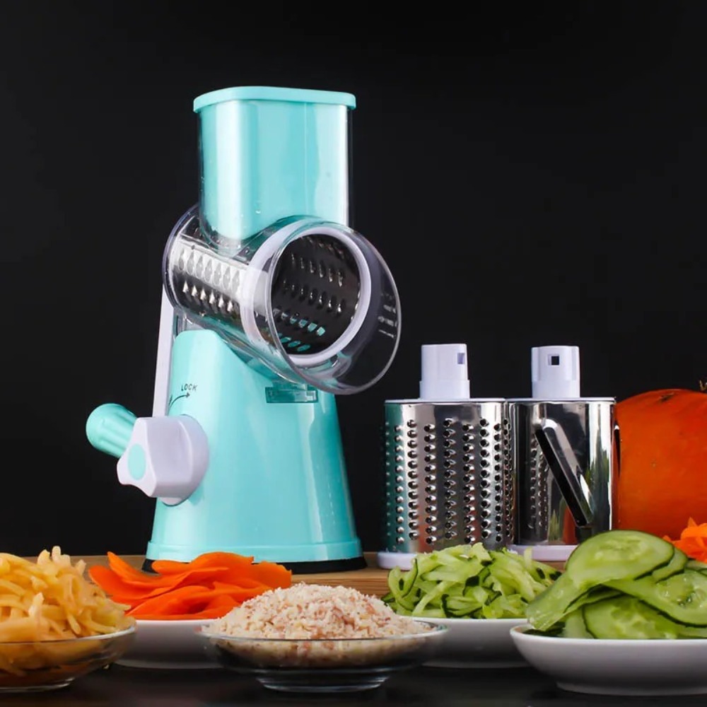 3-in-1 Rotary Food Slicer Chop - đánh giá và giá Kitchen Gadgets Vegetable Chopper