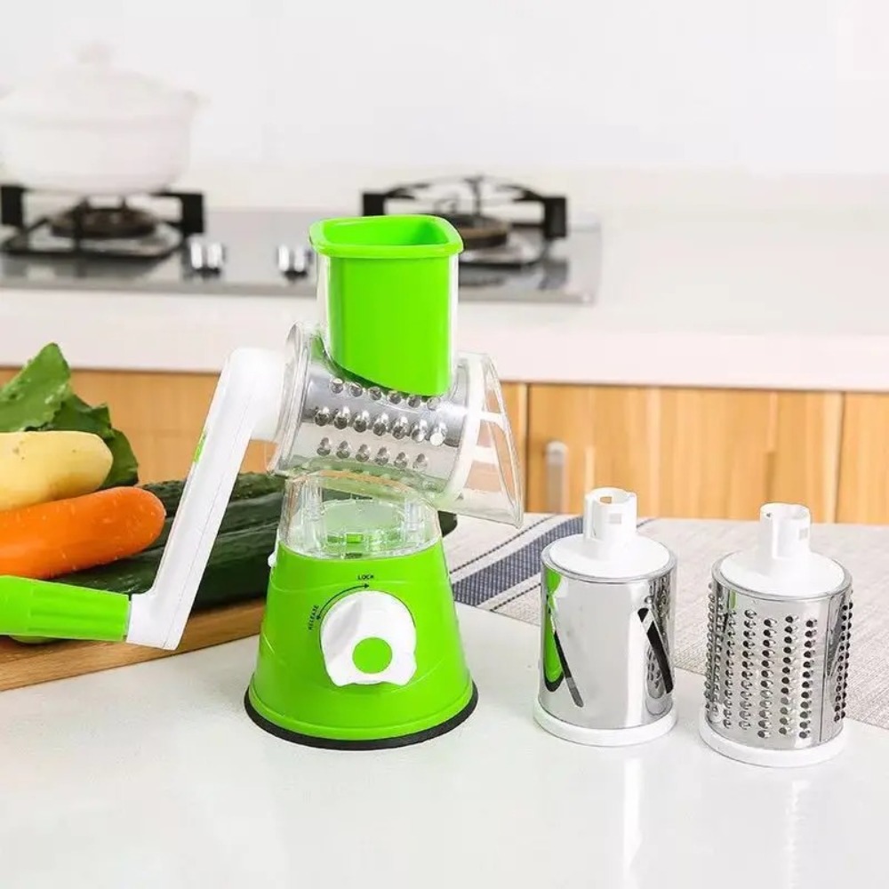3-in-1 Rotary Food Slicer Chop - đánh giá và giá Kitchen Gadgets Vegetable Chopper