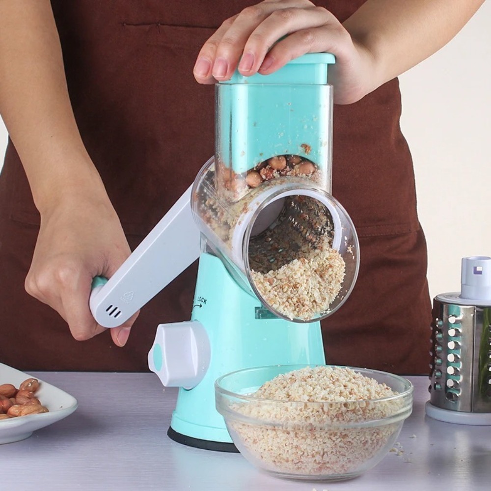 3-in-1 Rotary Food Slicer Chop - đánh giá và giá Kitchen Gadgets Vegetable Chopper