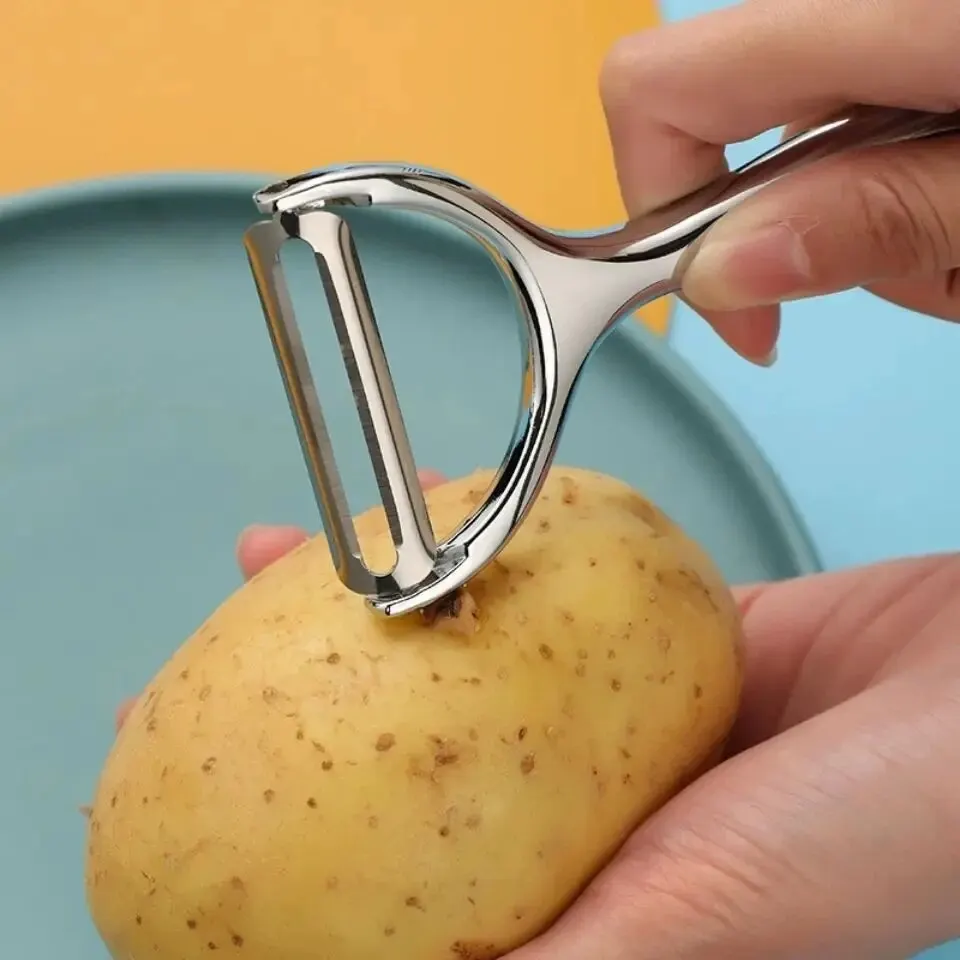 1PC Stainless Steel Vegetable  - đánh giá và giá Household Kitchen Gadgets Vegetable Cutter Silk Cutter