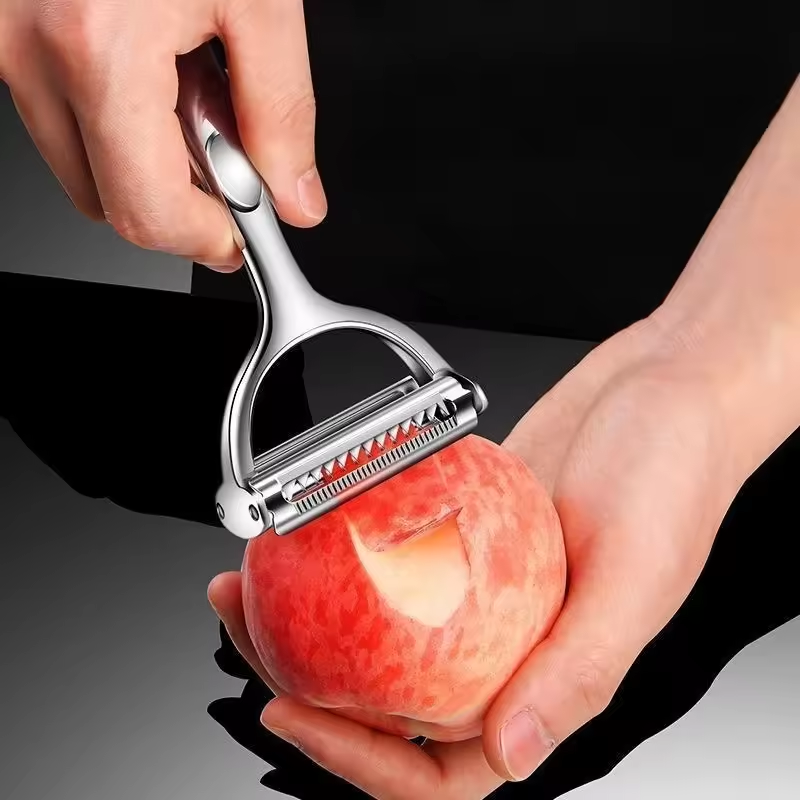 2in1 Stainless Steel Vegetable - đánh giá và giá Household Kitchen Gadgets Vegetable Cutter Silk Cutter