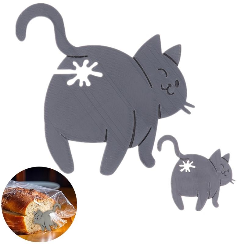 3D Printed Cat Bread Clip Bag  - đánh giá và giá Kitchen Gadgets To 3D Print