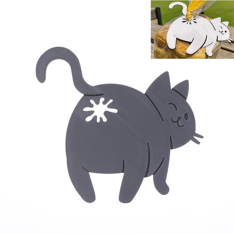 3D Printed Cat Bread Clip Bag  - đánh giá và giá Kitchen Gadgets To 3D Print