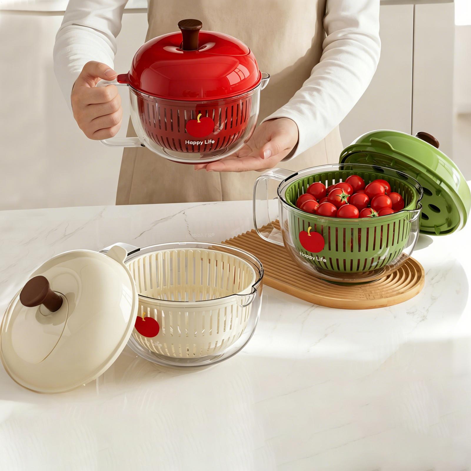 Apples Design Vegetable Washer - đánh giá và giá Salad Spinner