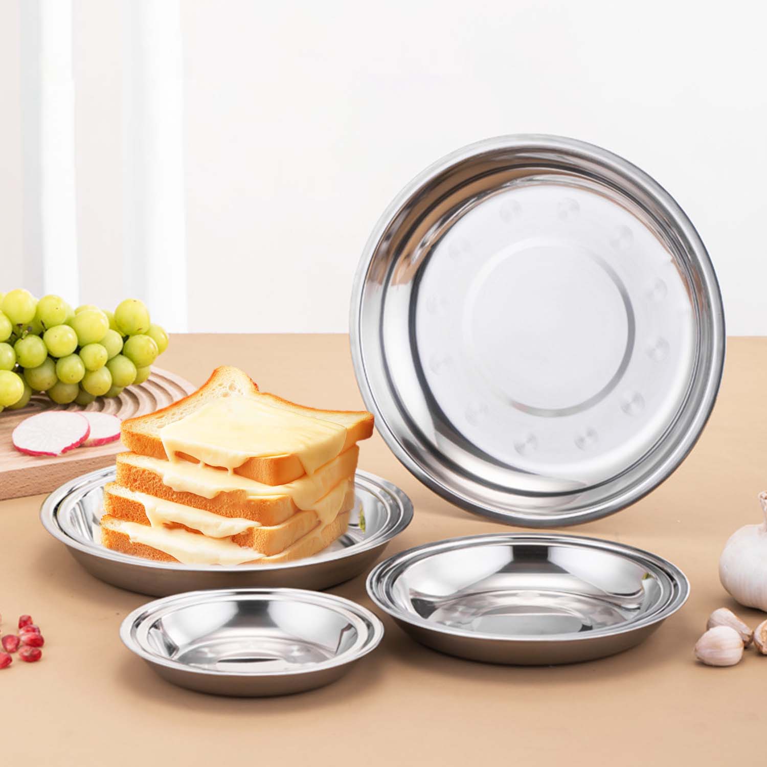 12cm Stainless Steel Round Pla - đánh giá và giá Salad Spinner