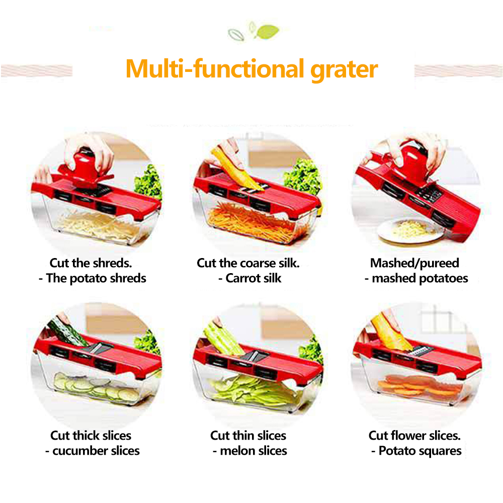 Vegetable Cutter with Steel Bl - đánh giá và giá Household Kitchen Gadgets Vegetable Cutter Silk Cutter