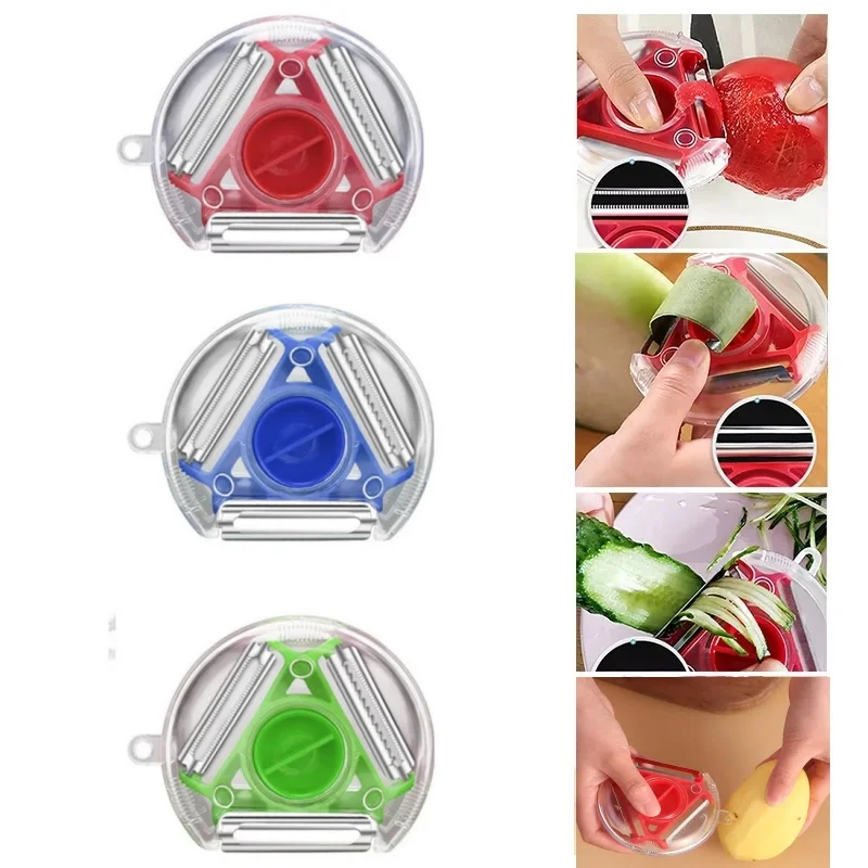 1PC Trio Peeler Set Vegetable  - đánh giá và giá Kitchen Gadgets Vegetable Cutter