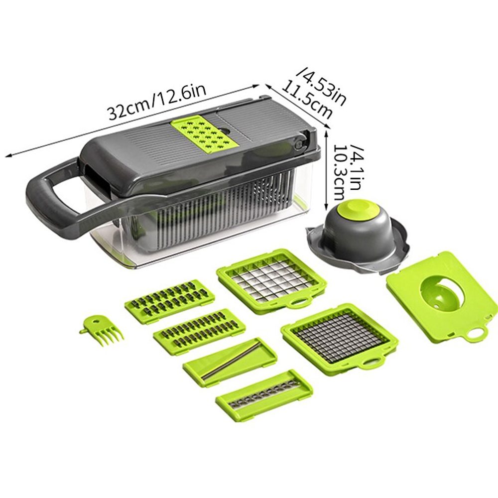 12/16pcs Vegetable Cutter Mult - đánh giá và giá Household Kitchen Gadgets Vegetable Cutter Silk Cutter