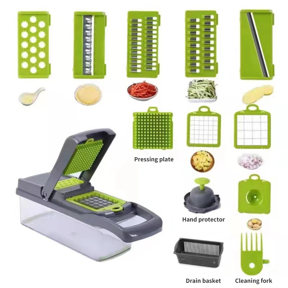12/16pcs Vegetable Cutter Mult - đánh giá và giá Household Kitchen Gadgets Vegetable Cutter Silk Cutter
