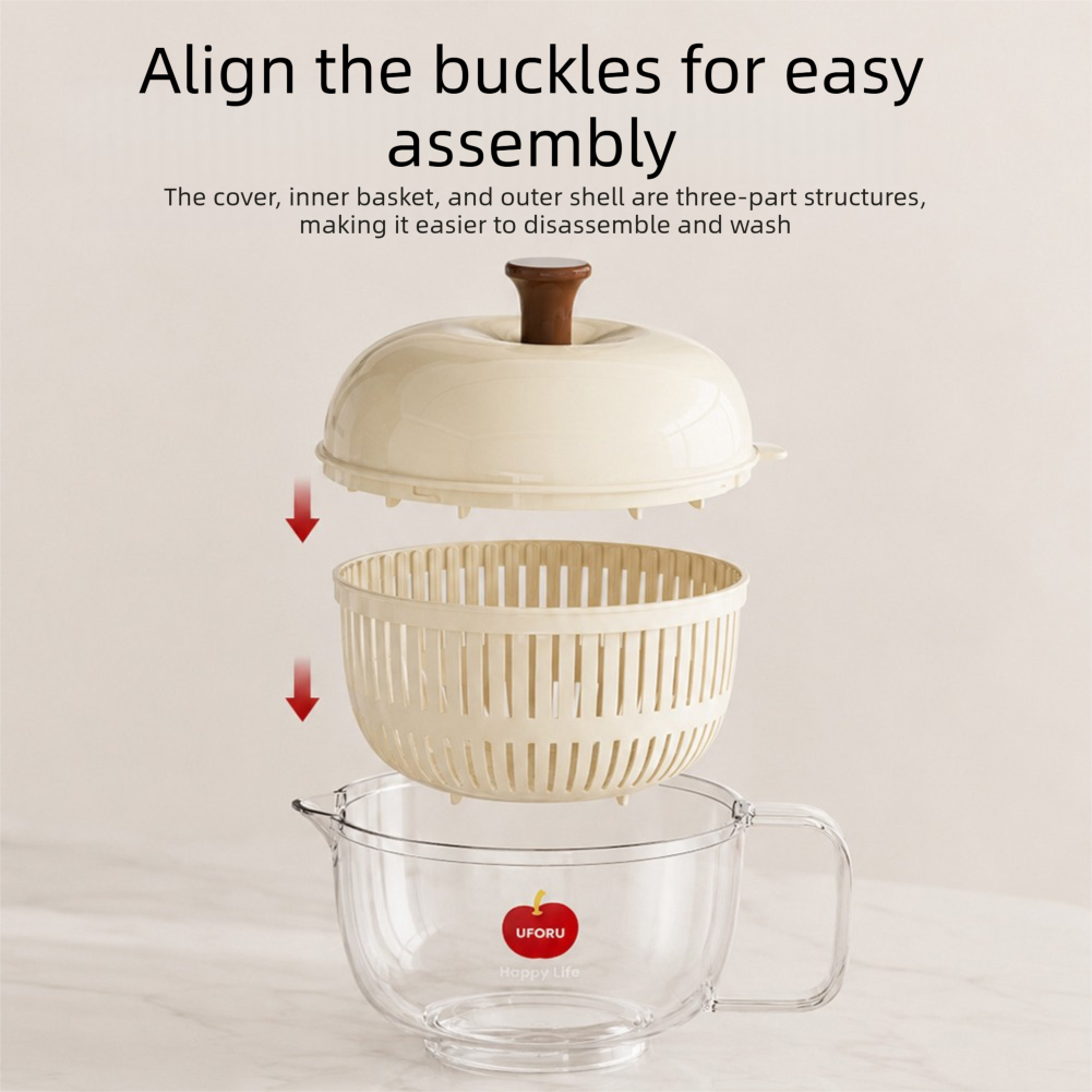 Hand-Cranked Rotating Drain Ba - đánh giá và giá Salad Spinner
