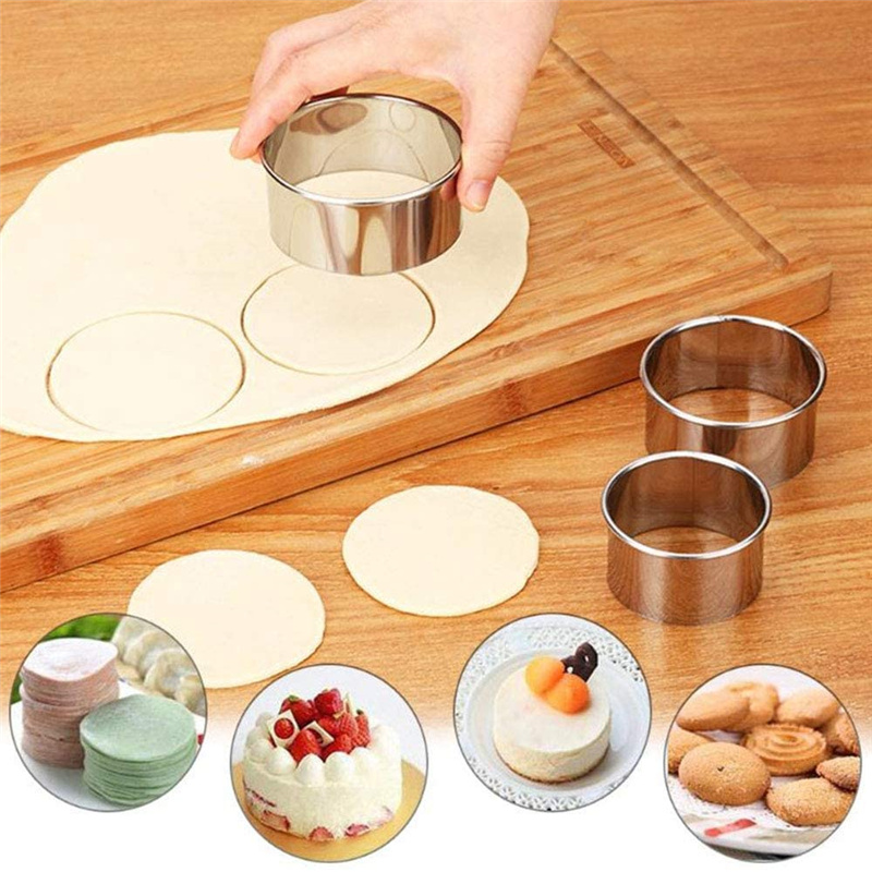 5PCS Round Stainless Steel Bis - đánh giá và giá Kitchen Gadgets Cutting Tools