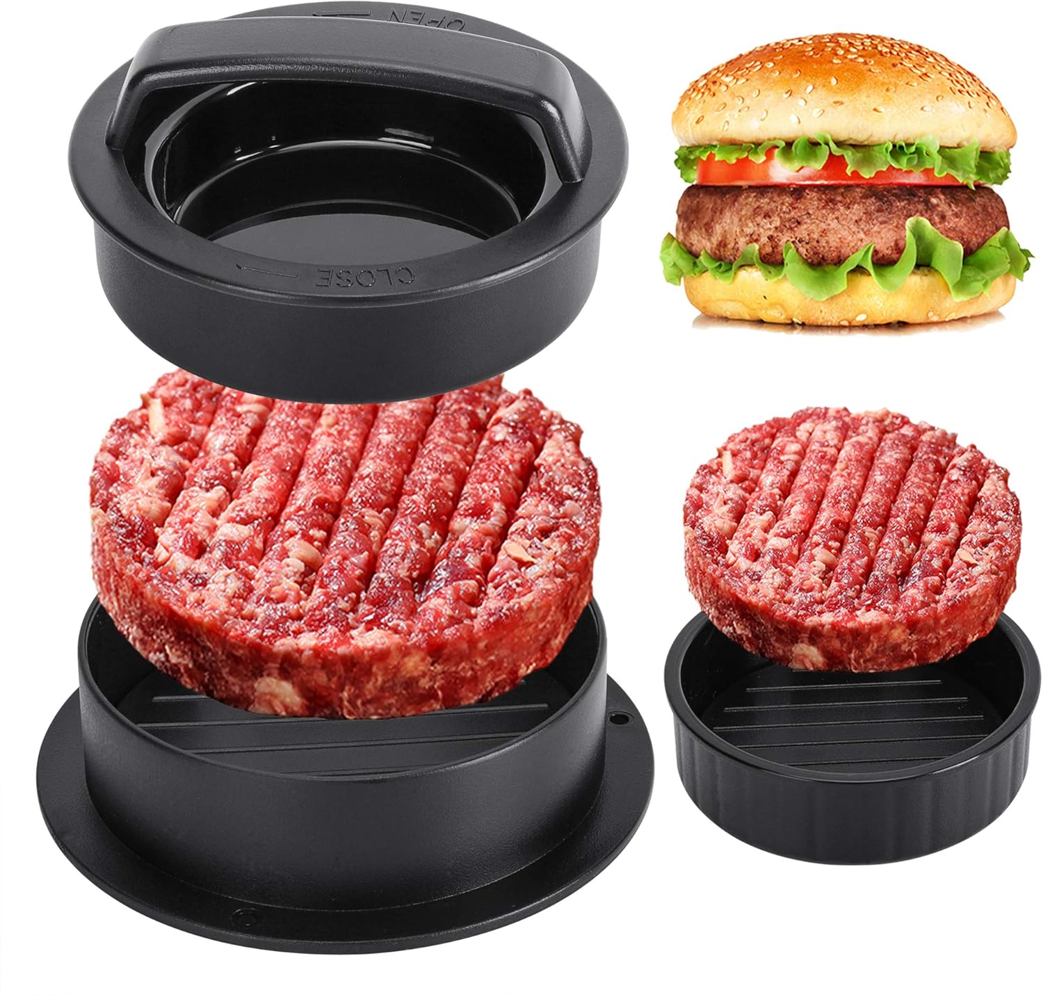 Round Hamburger Burger Press B - đánh giá và giá Kitchen Helper Gadgets