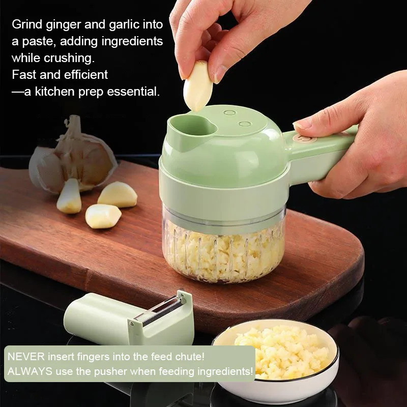 4 IN 1 Electric Vegetable Cutt - đánh giá và giá Kitchen Gadgets Vegetable Chopper