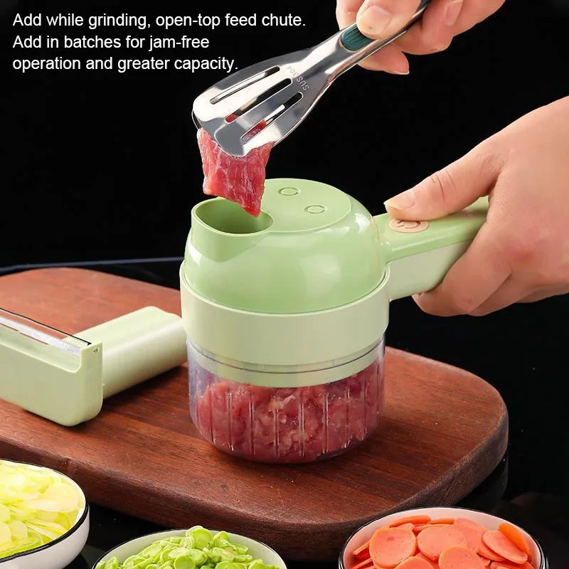 4 IN 1 Electric Vegetable Cutt - đánh giá và giá Kitchen Gadgets Vegetable Chopper