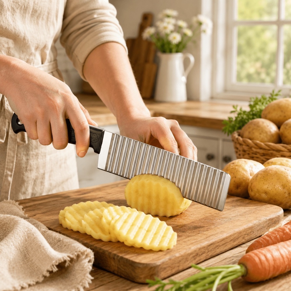 Stainless Steel Potato Chip Sl - đánh giá và giá Kitchen Gadgets Vegetable Chopper