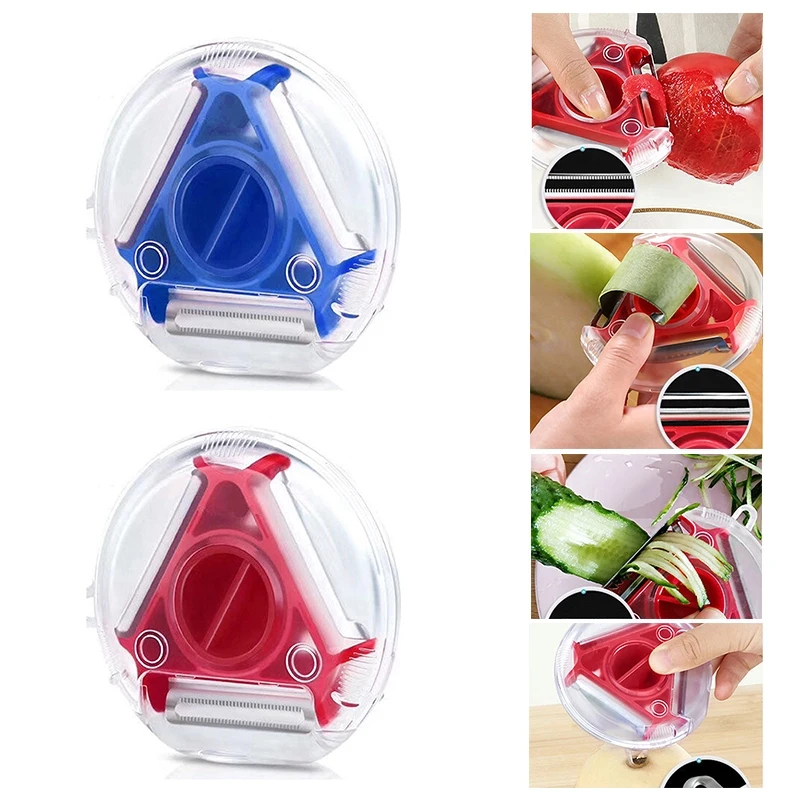 1/3PCS 3in1 Magic Trio Peeler  - đánh giá và giá Household Kitchen Gadgets Vegetable Cutter Silk Cutter